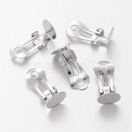 Brass Clip-on Earring Settings KK-H168-N-NF-1