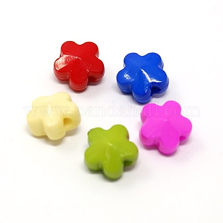Colorful Opaque Acrylic Beads MACR-M002-16-1