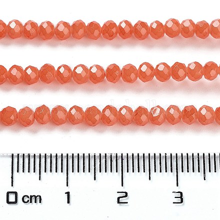Brins de perles de verre imitation jade peints au four DGLA-A034-J2MM-A12-1