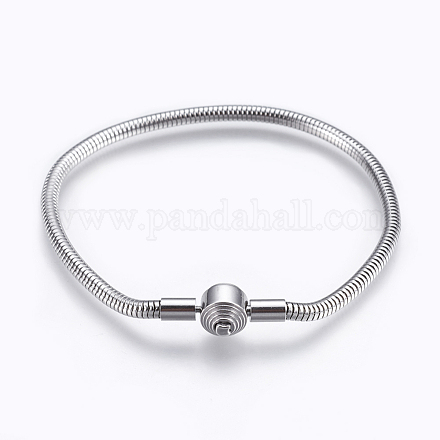 304 fabrication de bracelet de style européen en acier inoxydable STAS-E428-07C-P-1