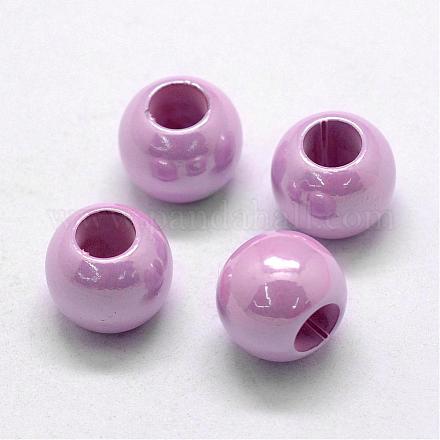ABS Plastic Imitation Pearl European Beads OACR-L008-14mm-A07-1