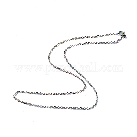 Ionenplattierung (IP) 304 Edelstahl-Kabelkette für Männer und Frauen NJEW-K245-024B-1