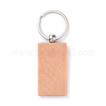Schlüsselanhänger aus Naturholz HJEW-P008-02-1