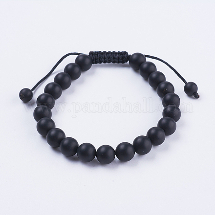 Bracelets réglables de perles tressées avec cordon en nylon BJEW-F308-56-1