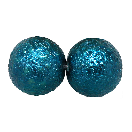 Chapelets de perles en verre texturé peint DGLA-S112-6mm-K26-1