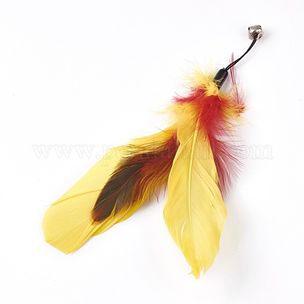 Cat Teaser Replacement Feather with Bell AJEW-TZ0007-05B-1