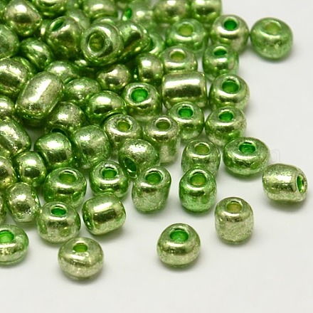 6/0 lâches perles de rocaille en verre electroplate SEED-A013-6-QC03-1