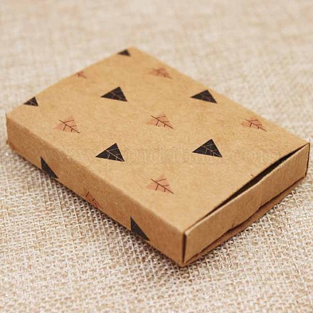 Картонные коробки из крафт-бумаги и ювелирные изделия с ожерельем CON-L016-B02-1