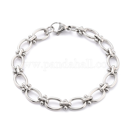 304 pulsera de cadena de eslabones de acero inoxidable para hombres y mujeres. BJEW-Z011-20P-1