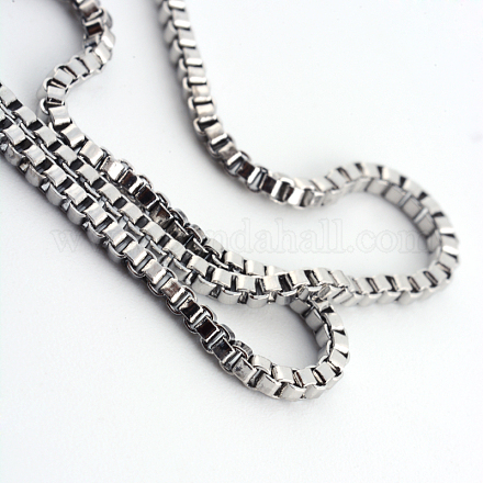 316 Surgical Stainless Steel Box Chains  Necklaces NJEW-R063-43P-1