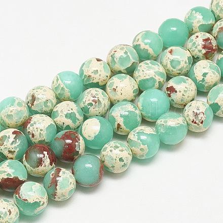 Synthetic Imperial Jasper Beads Strands G-S300-41C-4mm-1