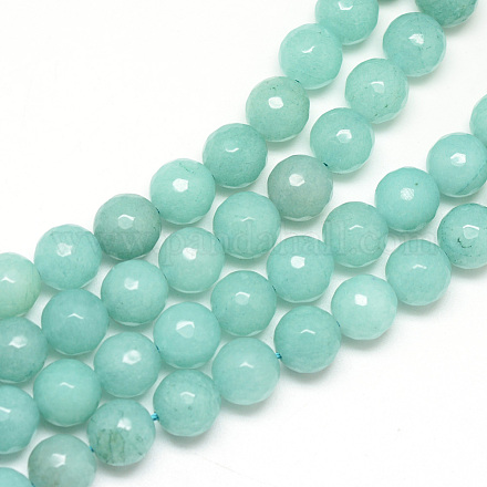 Chapelets de perle en jade blanc naturel X-G-R346-8mm-17-1