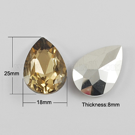 Diamante de imitación de cristal en punta RGLA-Q003-2-1
