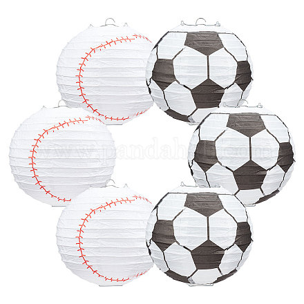 Papierlaternen-Set in Fußballform DIY-WH0259-39-1