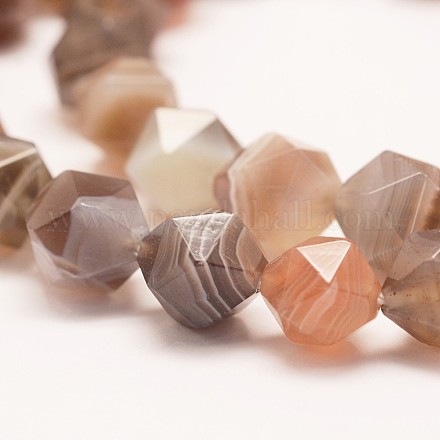 Chapelets de perles en agate naturelle du Botswana G-E359-07-8mm-1