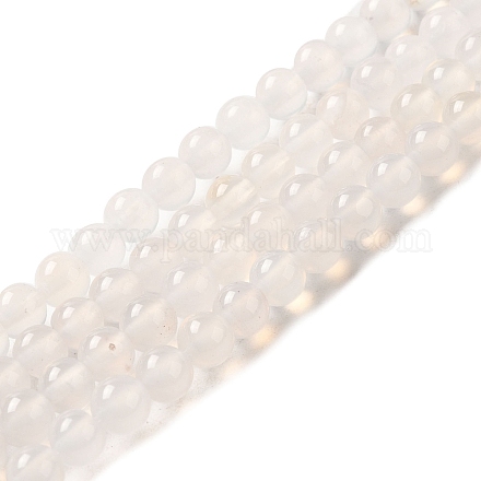 Natürliche Achat runde Perlen Strang G-L086-6mm-11-1