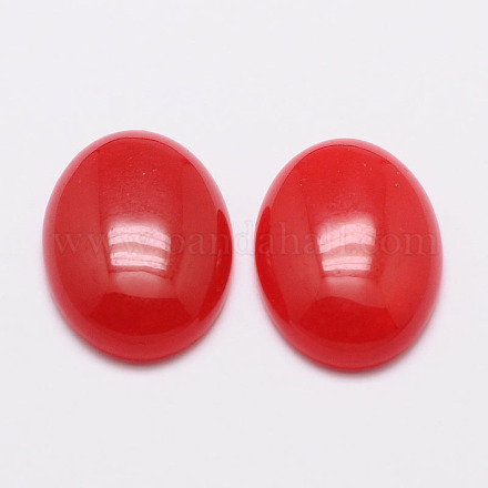Dyed Oval Natural Jade Cabochons G-K021-18x13mm-07-1