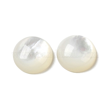 Cabuchones de conchas blancas naturales SSHEL-M022-01C-1