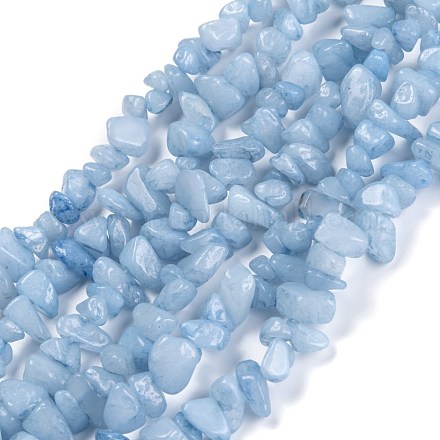 Brins de perles aquamarine naturelles teints G-G011-12-1