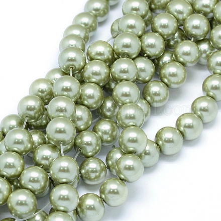 Perlas de vidrio de perlas de imitación de vidrio GLAA-F081-04-10mm-03-1