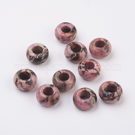 Perline europei Rhodonite naturale X-G-G740-14x8mm-01-1