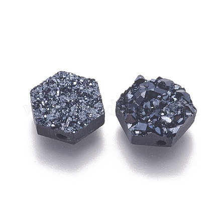 Perlas de resina de piedras preciosas druzy imitación RESI-L026-B04-1