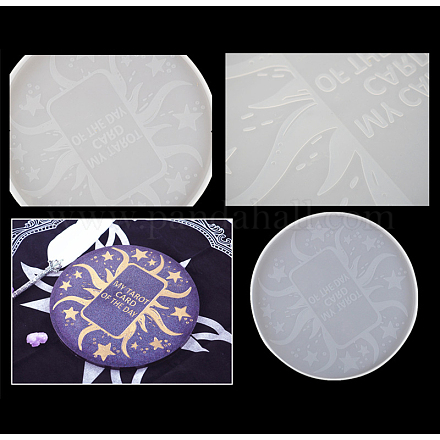 Stampi in silicone per tavola pendolo tarocchi rotondi piatti fai da te ZODI-PW0001-012A-1