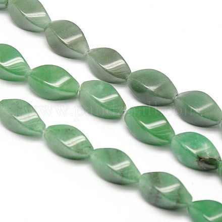 Natural Twist Green Aventurine Beads Strands G-L243A-07A-1