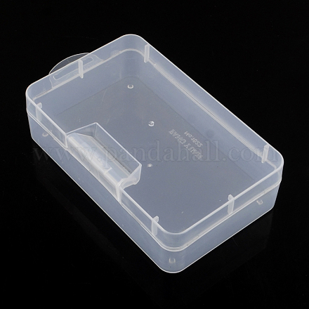 長方形のプラスチックビーズ保存容器  透明  16x9x4cm CON-Q023-25-1
