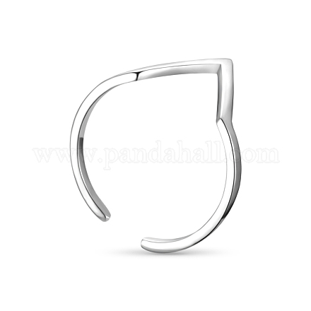 Tinysand 925 anello regolabile triangolo aperto in argento sterling TS-R295-S-1