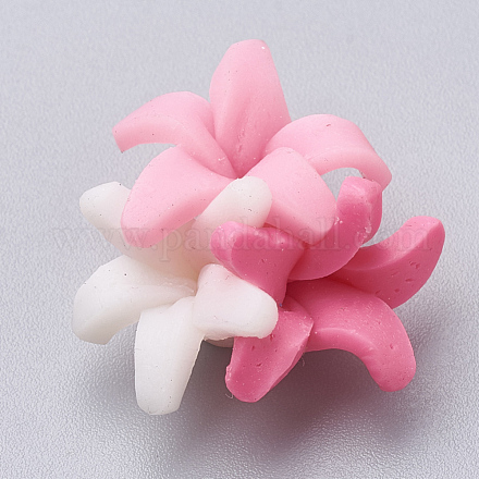 Ручной полимерные глины цветок бусины CLAY-S089-15E-1