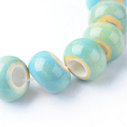 Handmade Porcelain Beads PORC-Q219-13x9-D05-1