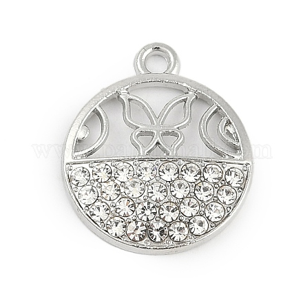Подвески из сплава со стразами Micro Pave FIND-K020-18P-1