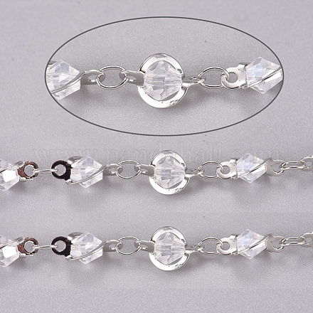 Chaînes de perles de verre faites à la main de 3.28 pied X-CHC-G008-01P-1