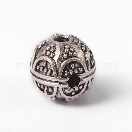 Alliage de style tibétain 3 trou perles gourou TIBEB-YC65948-AS-1