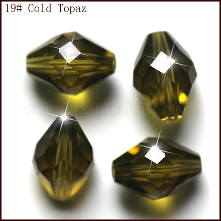 Abalorios de cristal austriaco de imitación SWAR-F054-11x8mm-19-1