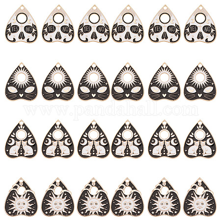 Wholesale DICOSMETIC 24Pcs 4 Styles Love Heart Charms Alloy Enamel