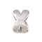Brass Beads, Long-Lasting Plated, Rack Plating, Lead Free & Cadmium Free, Platinum, Letter X, 14x9x4.5mm, Hole: 11x3mm