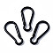 Aluminum Rock Climbing Carabiners, Key Clasps, Black, 46x22.5x4.5mm, Inner Diameter: 39x16mm