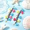 Natural Coconut & Polycotton Tassel & Synthetic Turquoise Pendant Decorations, with Zinc Alloy Lobster Claw Clasps, Mixed Shapes, 145~148mm, 2pcs/set