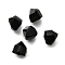 Glass Imitation Austrian Crystal Beads, Polygon, Faceted, Black, 7x7.5x7.5mm, Hole: 1.2mm