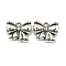 Tibetan Style Alloy Pendants, Bowknot, Antique Silver, 11x13.5x4mm, Hole: 1.6mm, , about 609pcs/1000g.