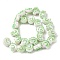 Handmade Lampwork Beads, Conch, Pale Green, 14~15x14~15.5x8.5~9.5mm, Hole: 1.6~1.8mm