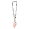 Strawberry Opaque Resin Pendants Decorations, with Iron Twisted Chains Curb Chains and Zinc Alloy Lobster Claw Clasps, Lavender Blush, 138mm