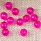 Transparent Acrylic Beads, Round, Fuchsia, 8mm, about 2160pcs/500g.