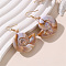 Bohemian Shell Dangle Earrings, Golden, Shell Shape, 53x34mm