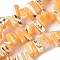 Dyed Natural Trochus Shell Beads Strands, Nuggets, Orange, 9~21x5~7x6~8mm, Hole: 1.2mm, about 54~67pcs/strand, 14.76~15.24 inch(37.5~38.7cm)