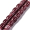 Handmade Lampwork Beads Strands, Rarrel, Brown, 8x7.5mm, Hole: 1.2mm, about 47pcs/strand, 14.69''(37.3cm)