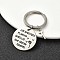 Alloy Keychain, with 304 Stainless Steel Findings, Letter T, 6cm