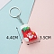 PVC Plastic Keychain, Christmas Theme, Christmas Socking, Pendant: 4.4x3.5cm